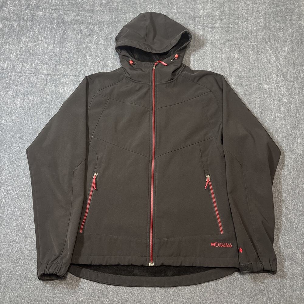 Black Diamond Double Diamond Softshell Hooded Jacket Men Black Size Medium
